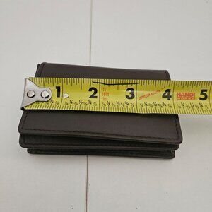 Winn International Leather Card Case Brown